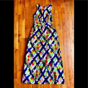Vintage open back maxi dress - size xs